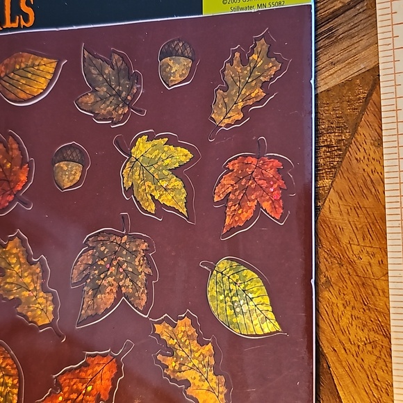 Fall Leaf Leaves sticker sheet stickers seals holographic Gartner Studios - Picture 8 of 8